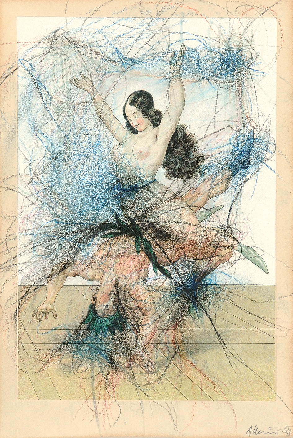 Arnulf Rainer, Sheet from "Erotische Darstellung aus der Pseudologica Serie"