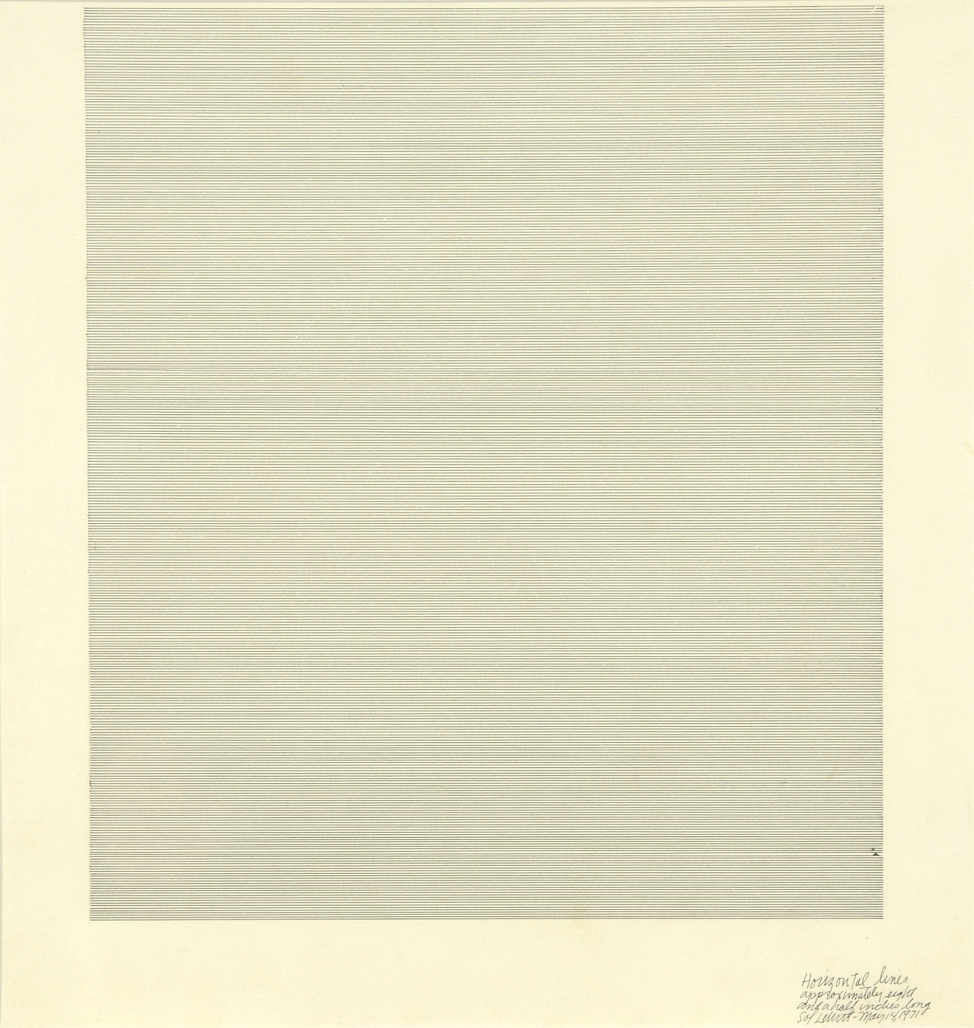 Sol LeWitt, Horizontal Lines Approximately Eight and a Half Inches Long