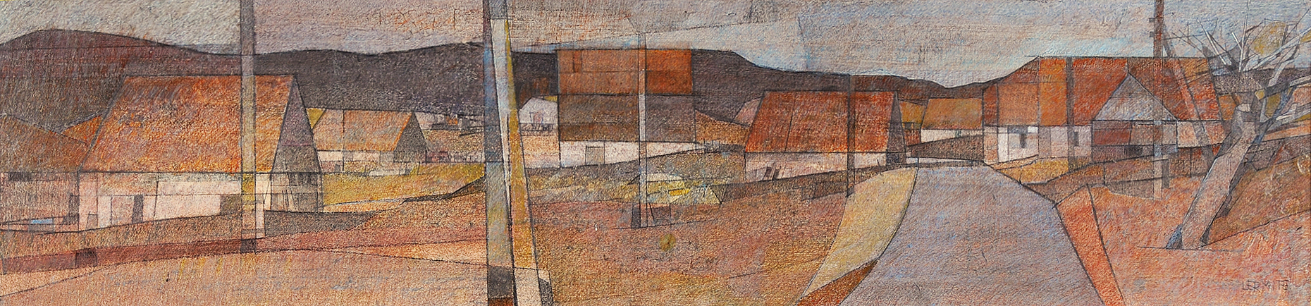 (Schmid Jean-Pierre) Lermite, L'arbre et les poteaux
