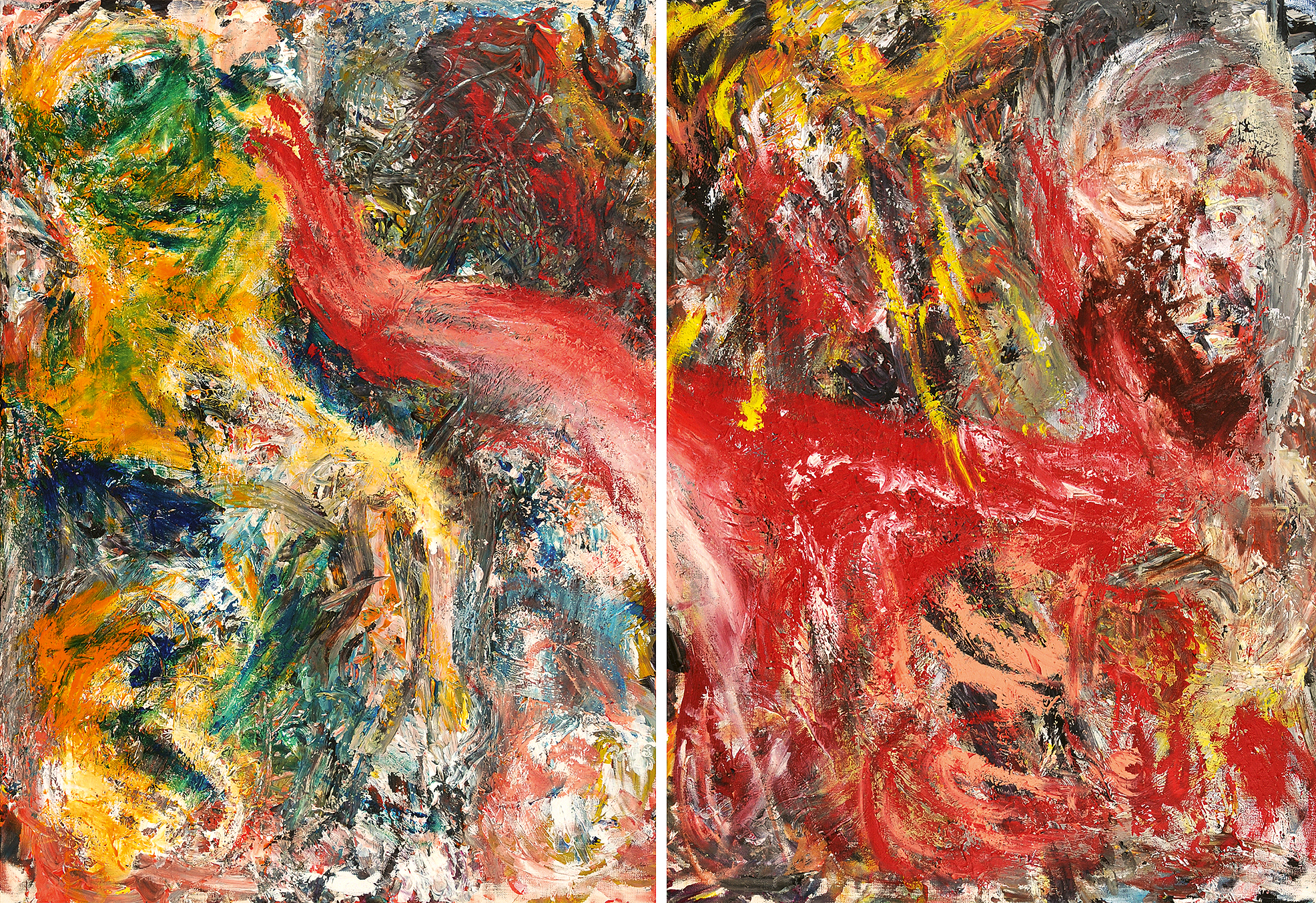Martin Disler, Diptychon - Untitled