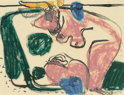 Femme et taureau
