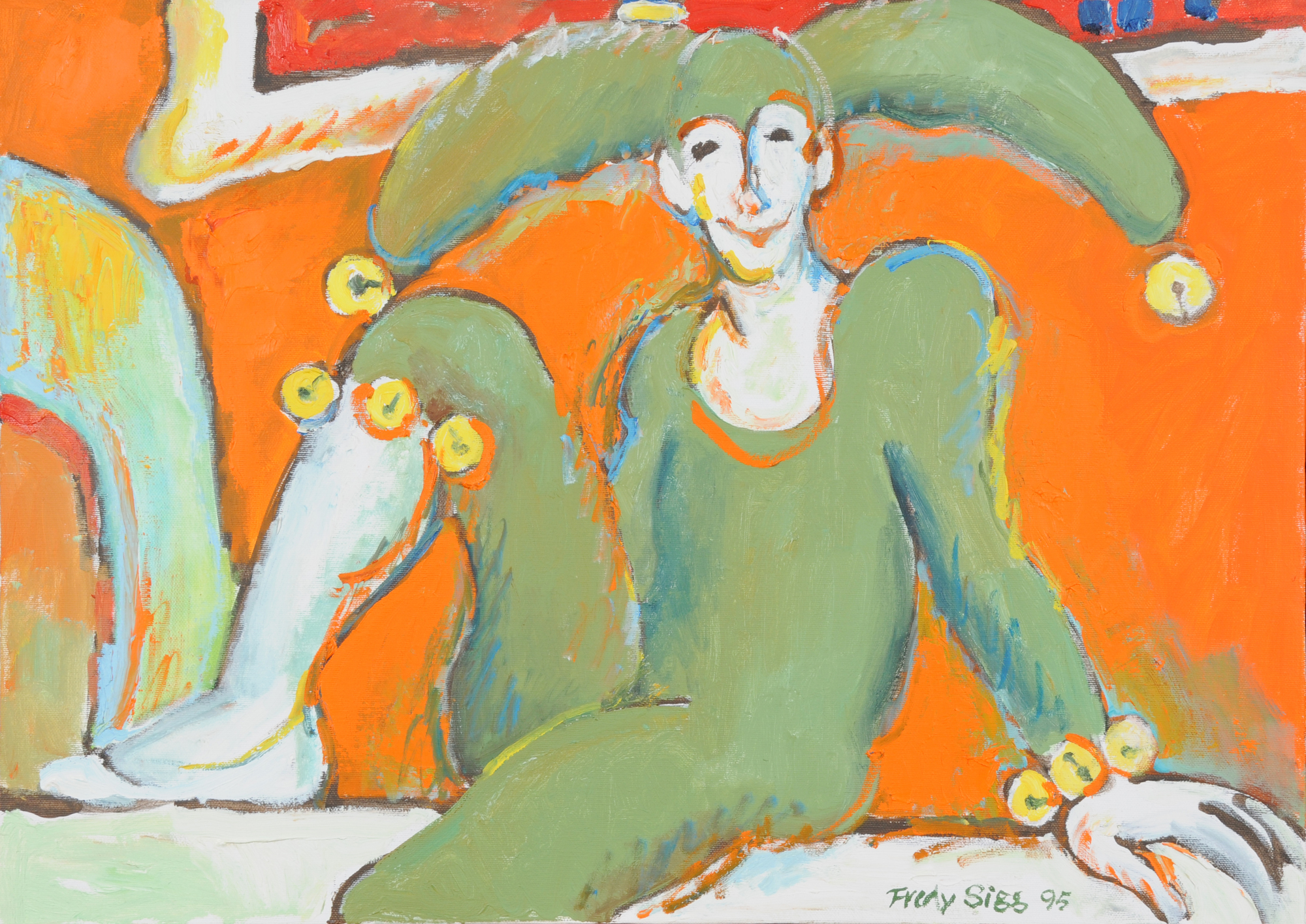 Fredy Sigg, Sitzender Harlekin