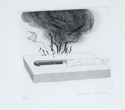 The Carpenter's Bench, a Knife and Fire