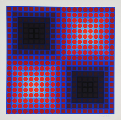 Composition (bleu et rouge)