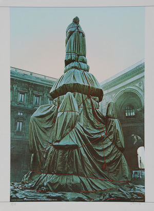 Wrapped Monument to Leonardo, 
Project for Piazza della Scala, Milan