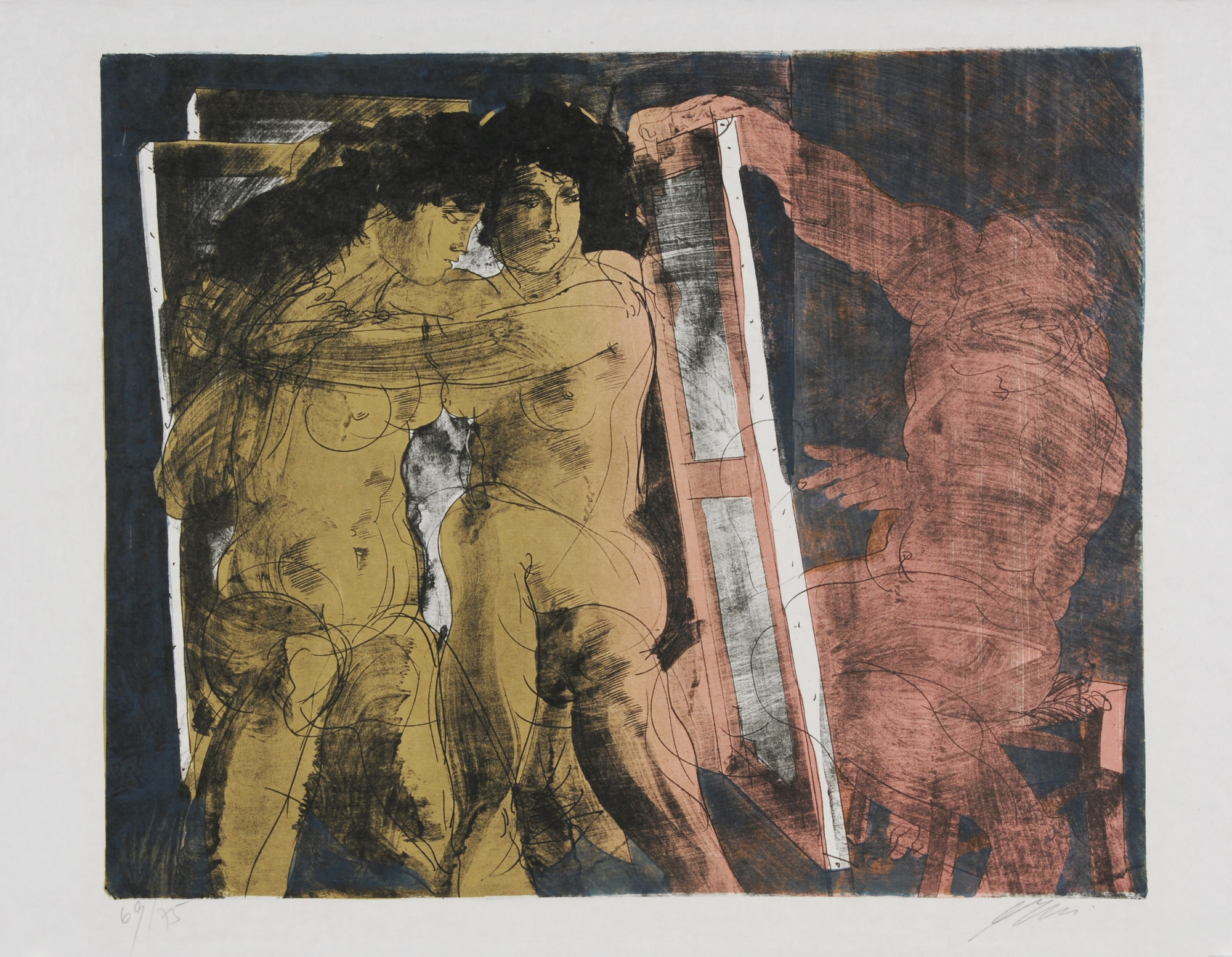 Hans Erni, Schwestern im Atelier des Künstlers
