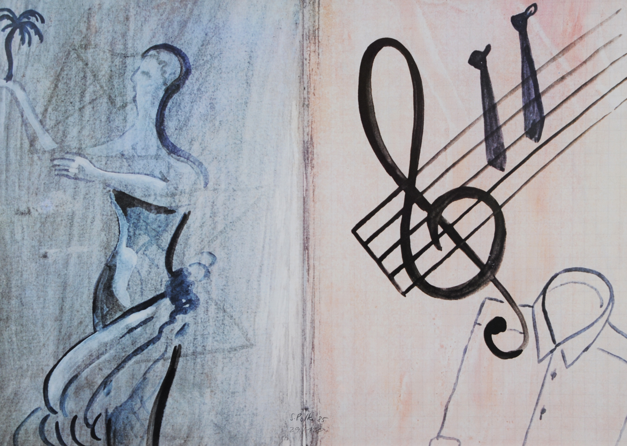 Sigmar Polke, Ohne Titel (Notenschlüssel)