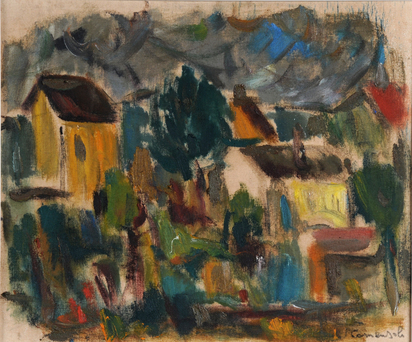 Recto: Dorf; verso: Portrait