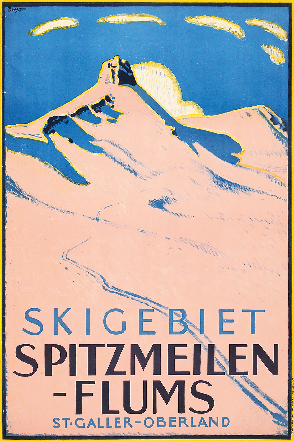 Wilhelm Friedrich Burger, Skigebiet Spitzmeilen Flums