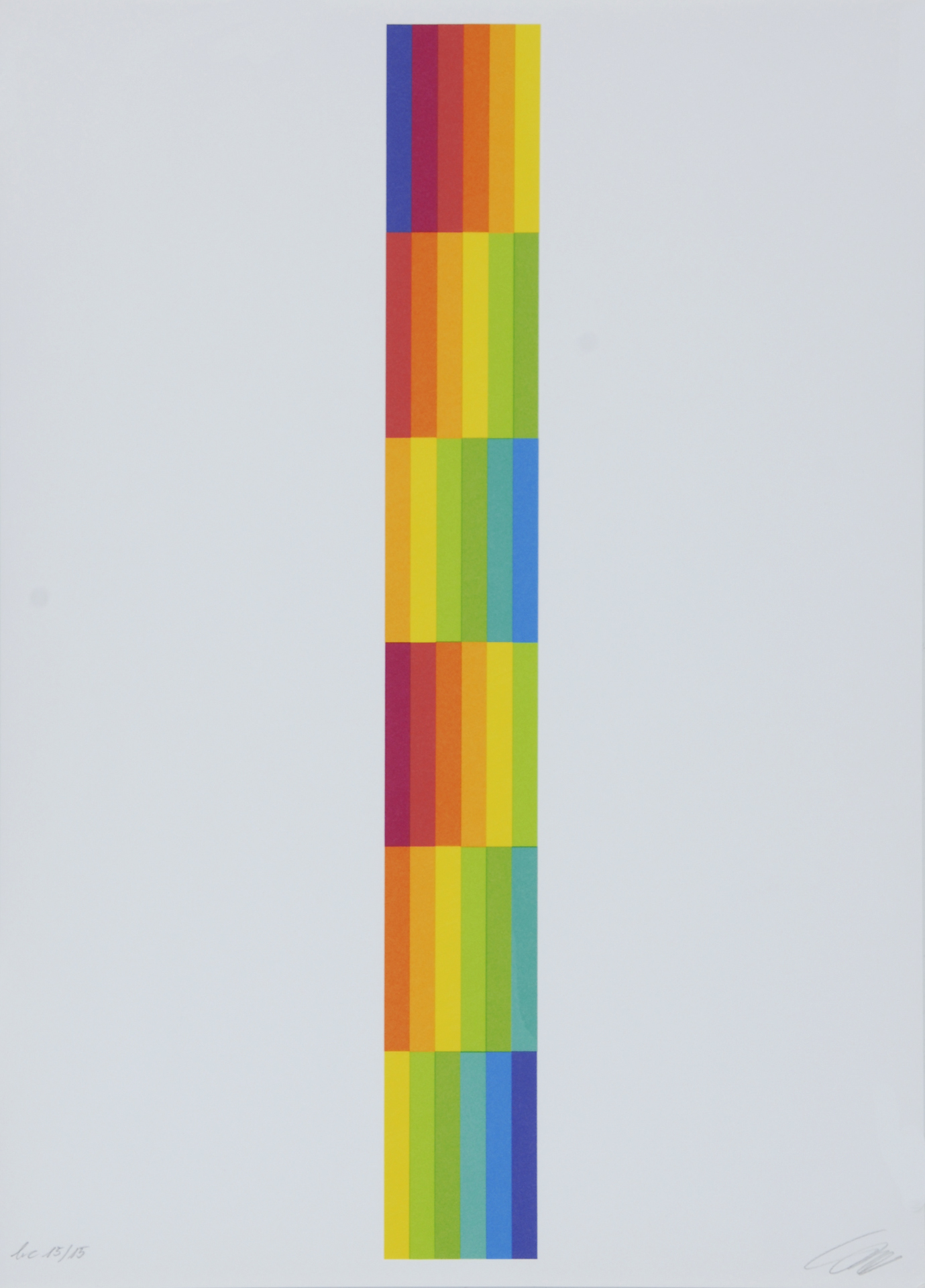 Richard Paul Lohse, Portfolio. Vier vertikale serielle Strukturen