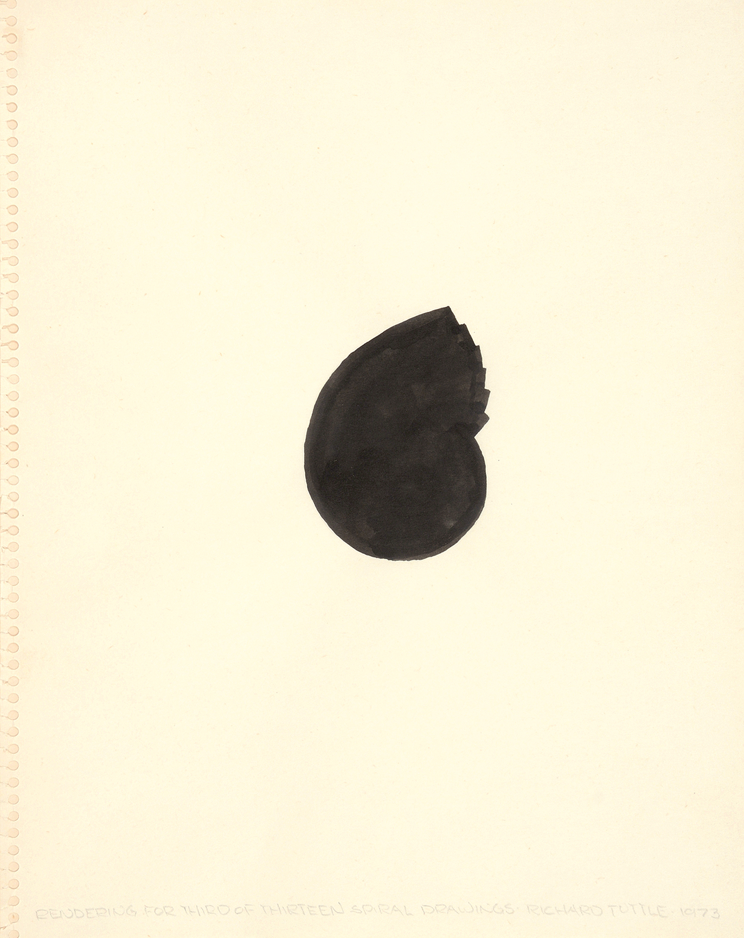 Richard Tuttle, Rendering for Third of Thirteen Spiral Drawings