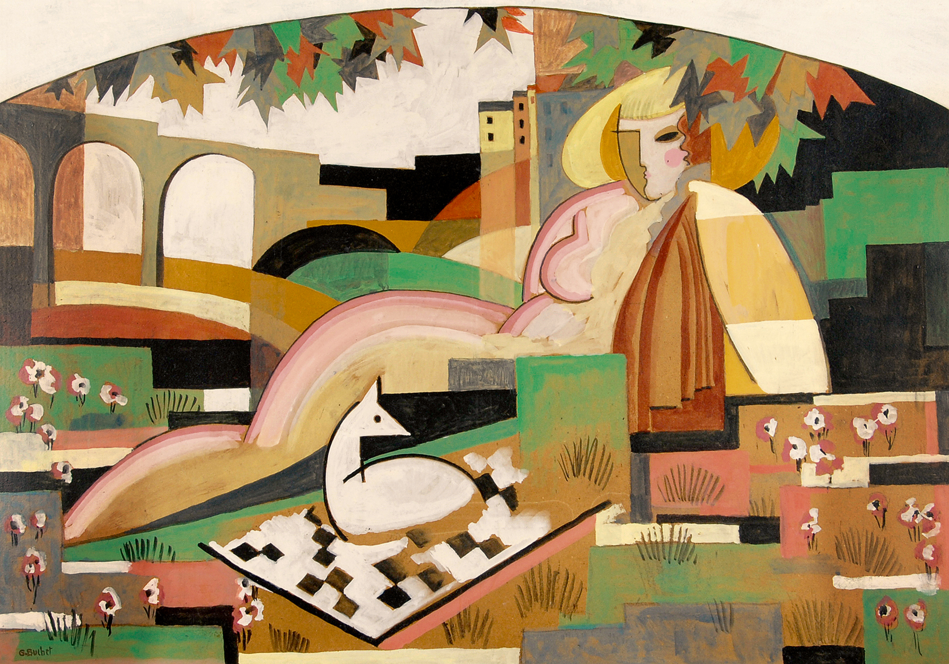 Gustave Buchet, Nu et composition
