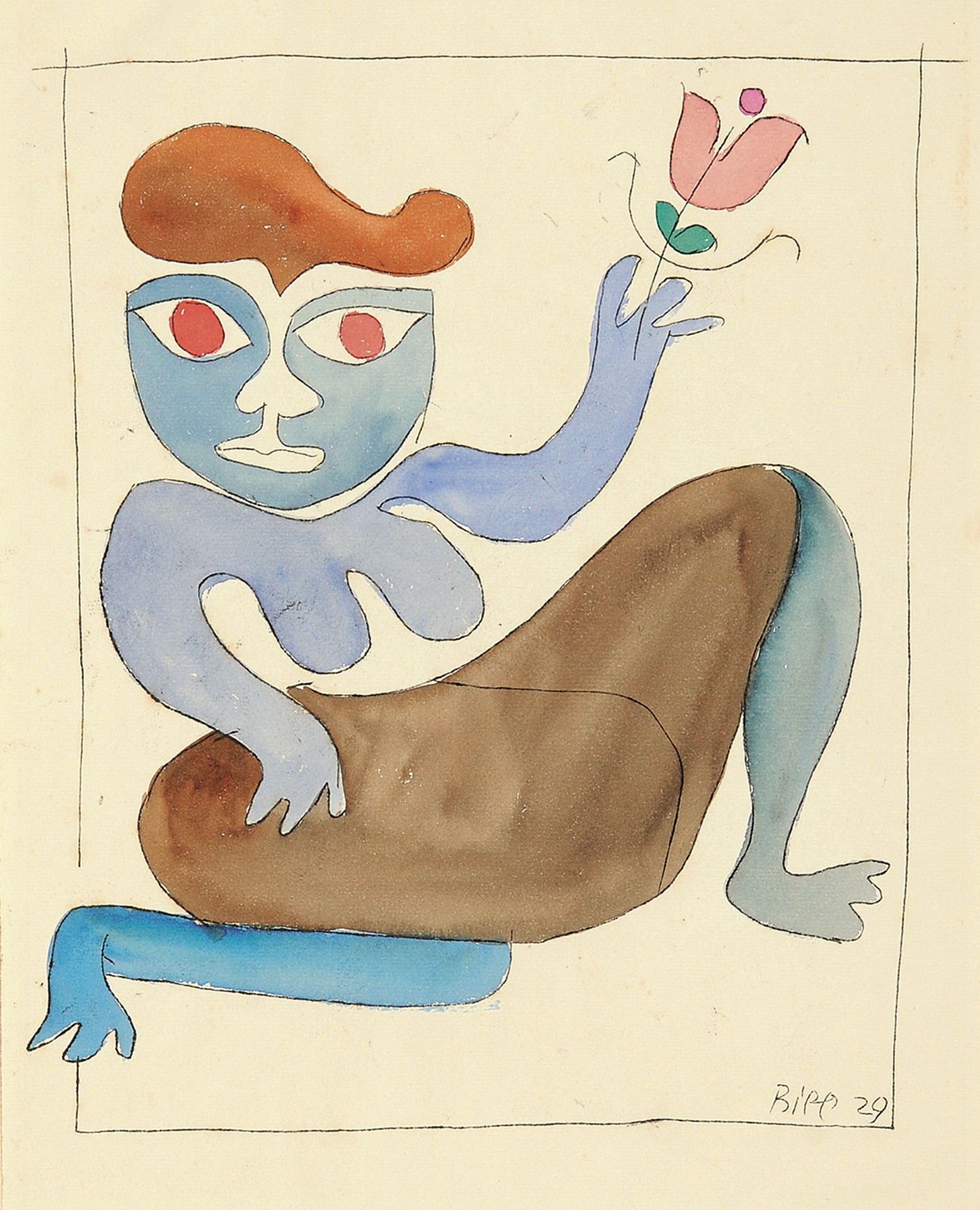 Max Bill, Frau mit Blume