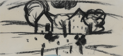 Häuser in Landschaft