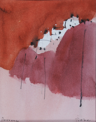 2 gouaches: Provence; Frauenporträt