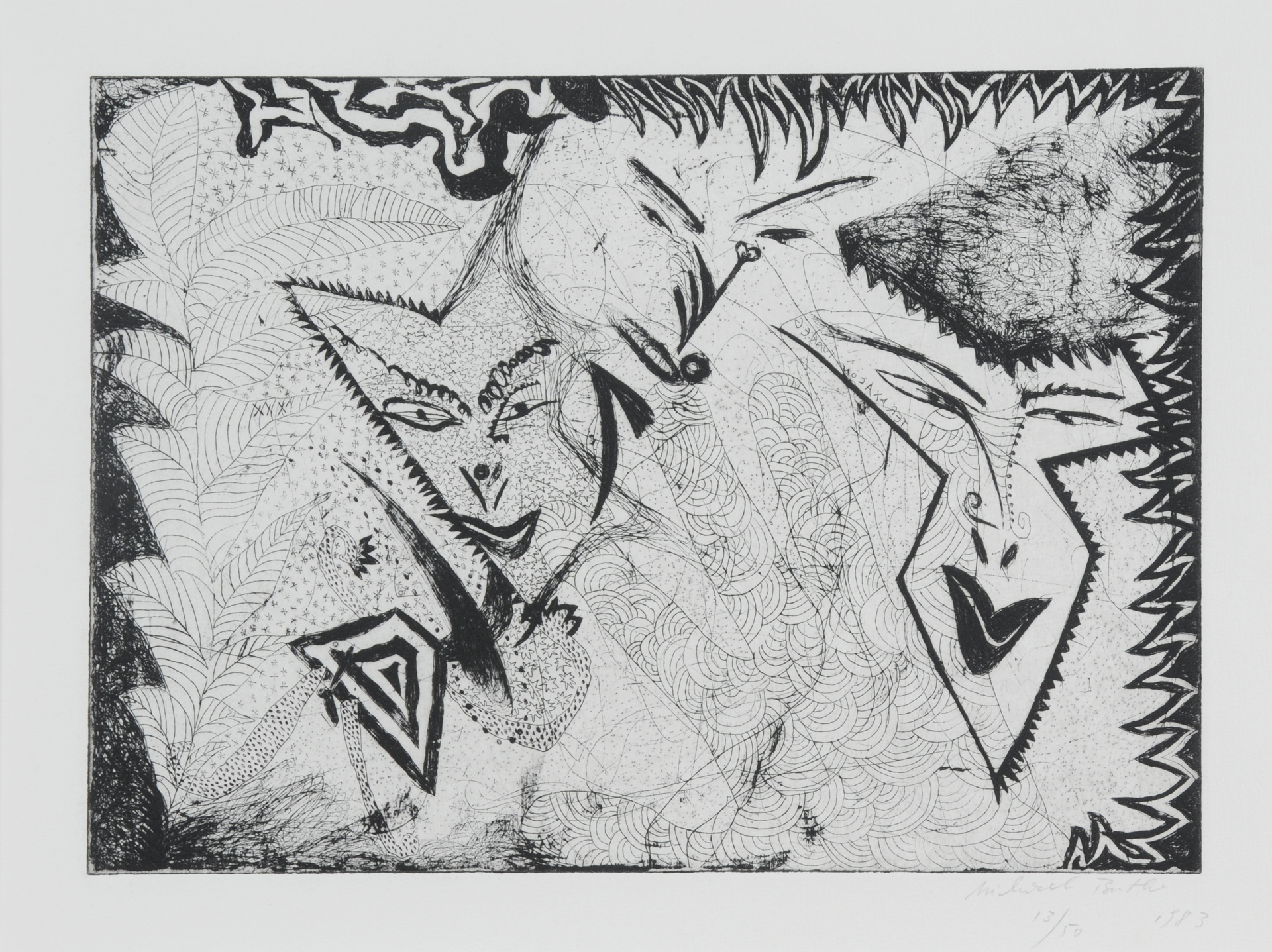 Michael Buthe, 3 sheets: Untitled, 1983; Untitled, 1984 (2)