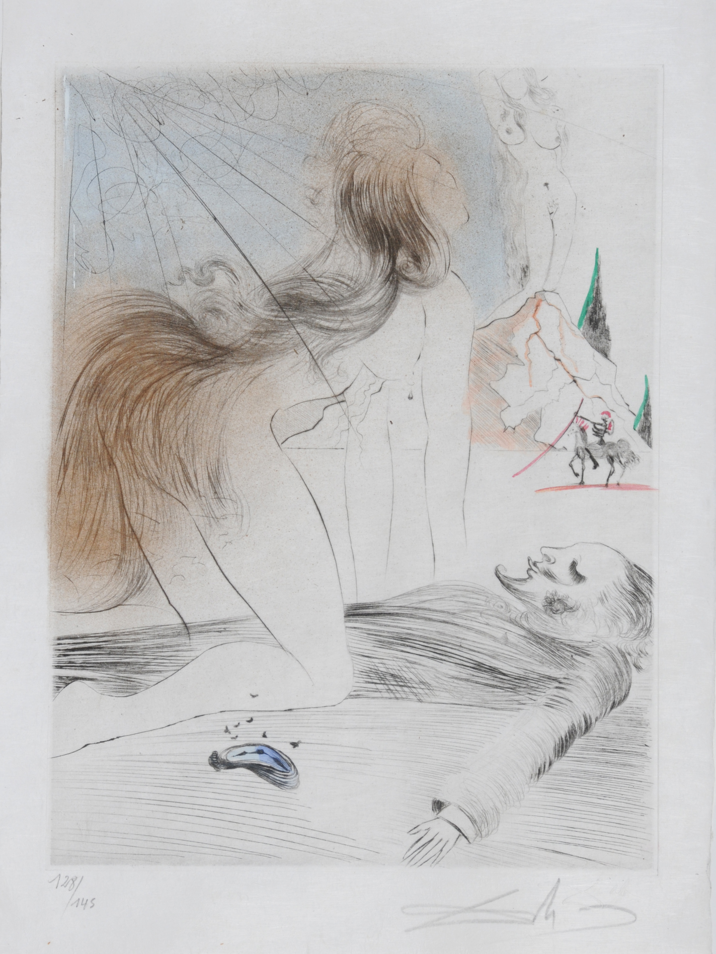 Salvador Dalí, Femme à genoux, aus "Vénus aux fourrures"