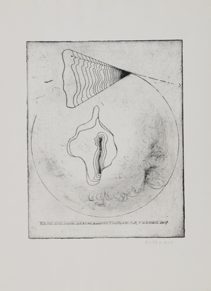 Two sheets: Lithograhie, 1974; Wie man einen inneren und äusseren Fluchtpunkt hat und wie mans zeigt