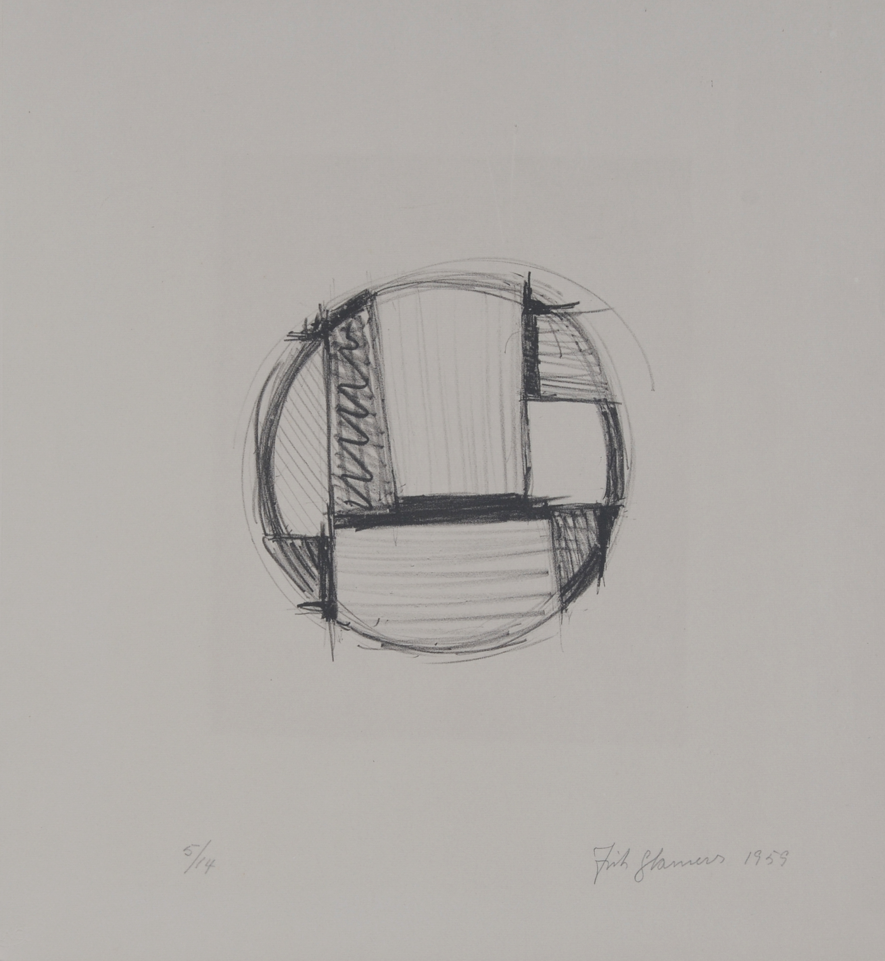 Fritz Glarner, Drawing for Tondo No. 2