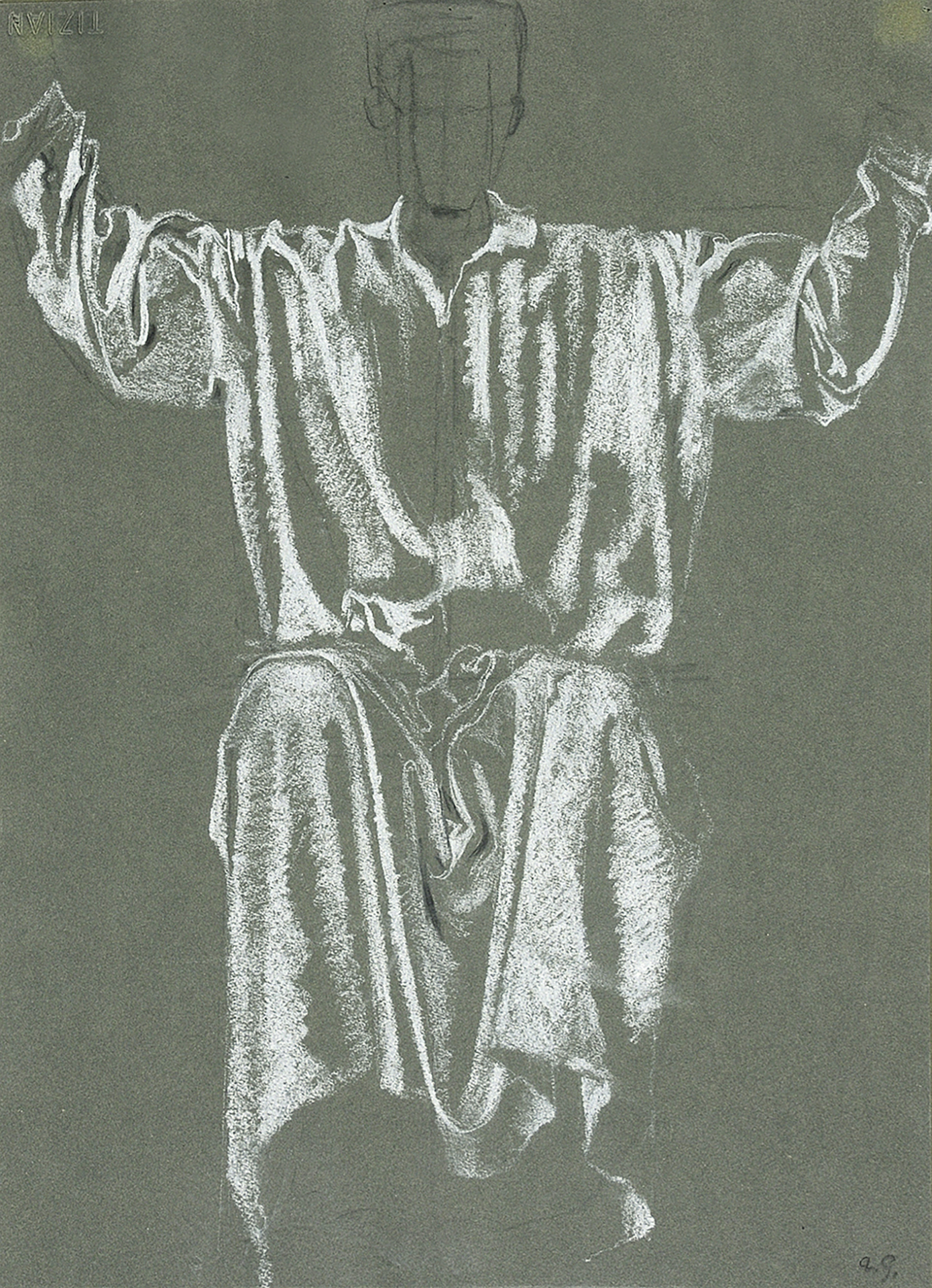 Augusto Giacometti, Draperiestudie 1 (Studie zu den Fresken im Amtshaus I der Stadt Zürich)