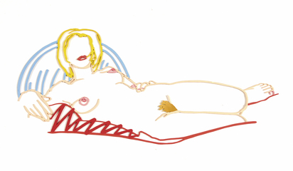 Monica Reclining on Blanket and Pillow