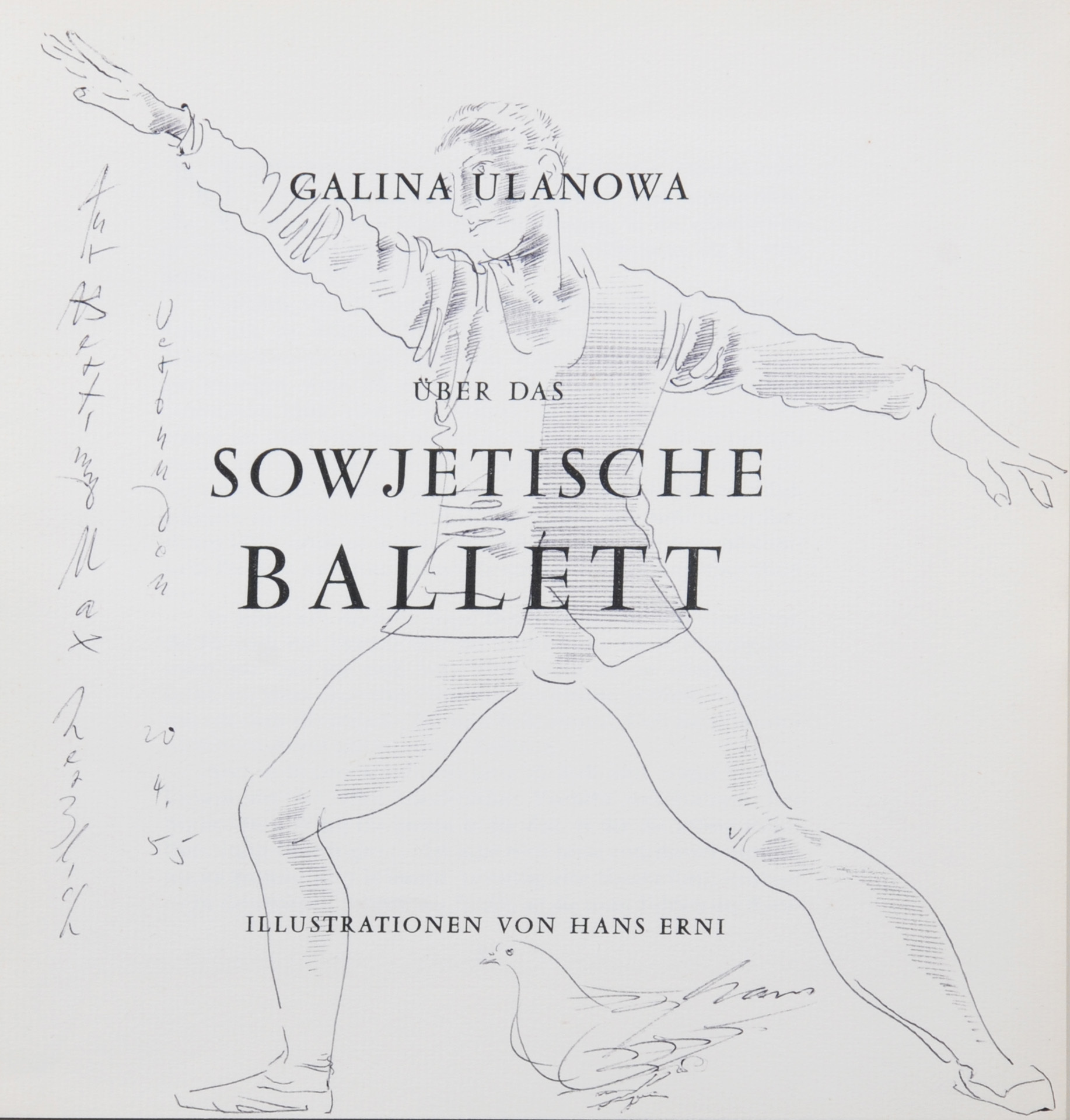 Hans Erni, 3 Bücher: Galina Ulanowa. Über das Sowjetische Ballet