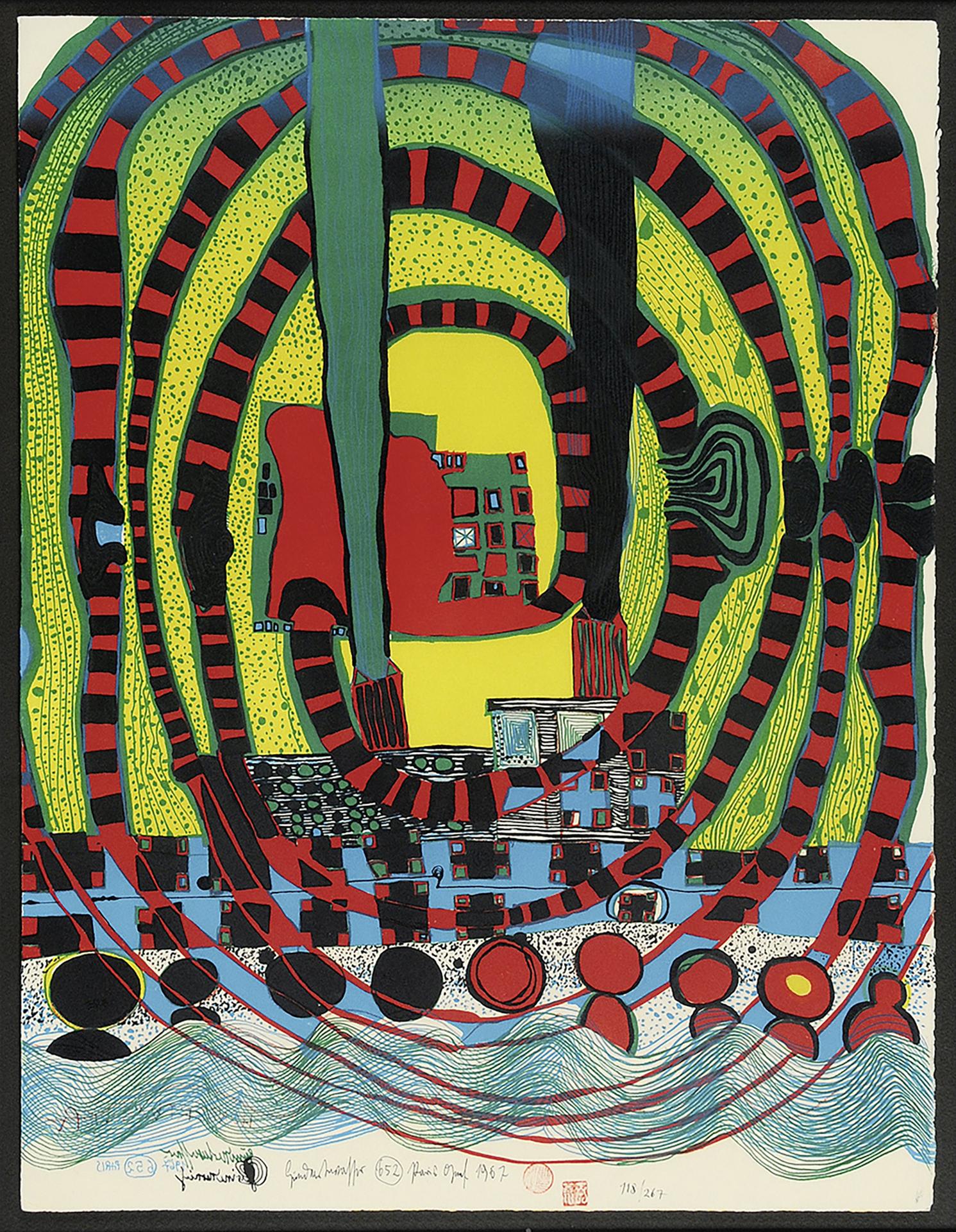 Friedensreich Hundertwasser, Seereise II - Reise zur See und mit der Bahn