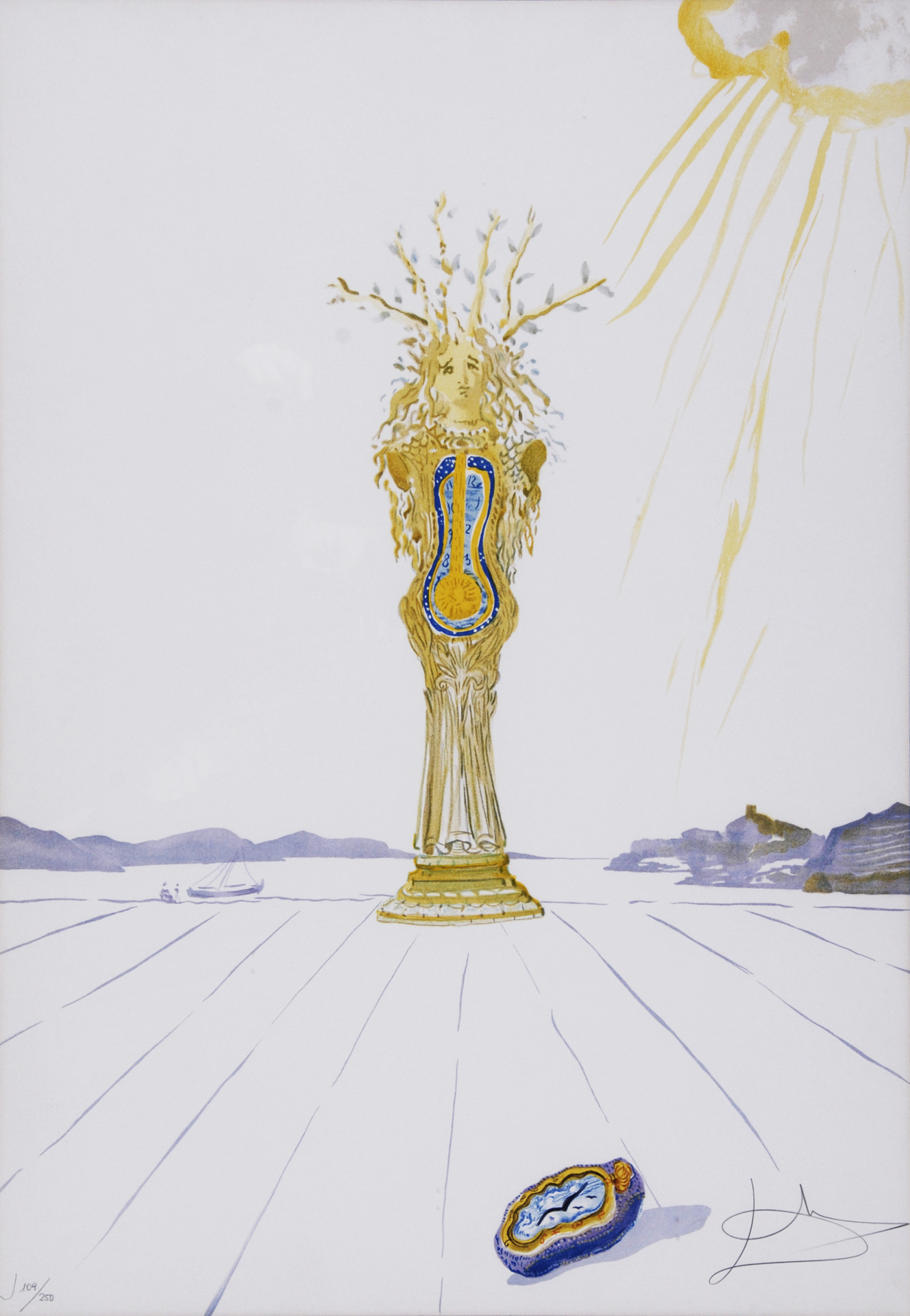 Salvador Dalí, 2 sheets from "Time Suite"