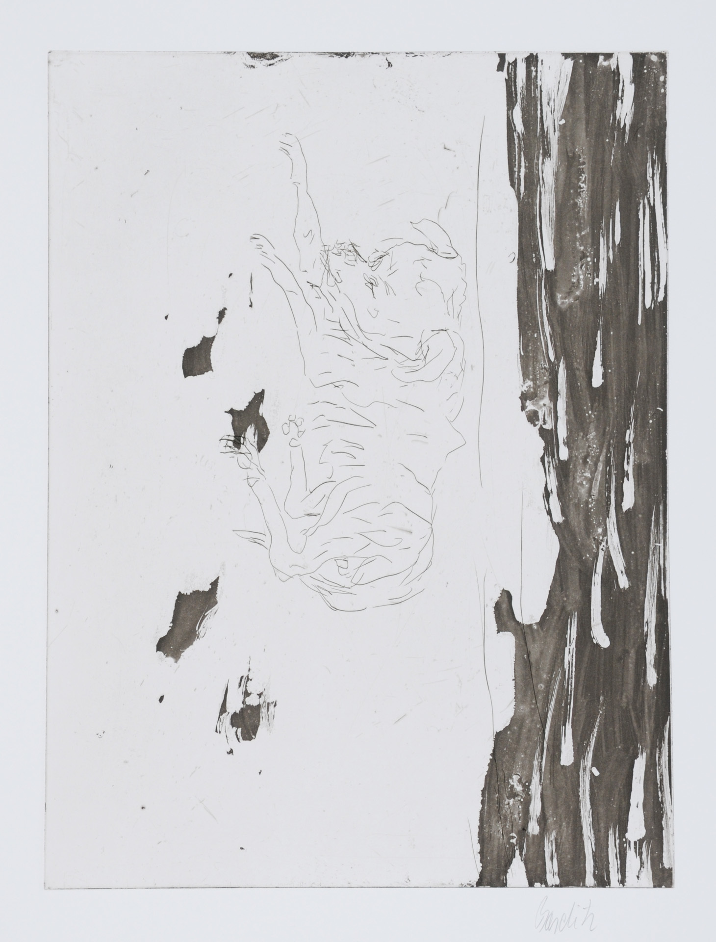 Georg Baselitz, Hondo, from "Schlafende Hunde"