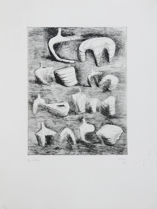 Studies for Sculpture, Two and Three Piece Reclining Figures