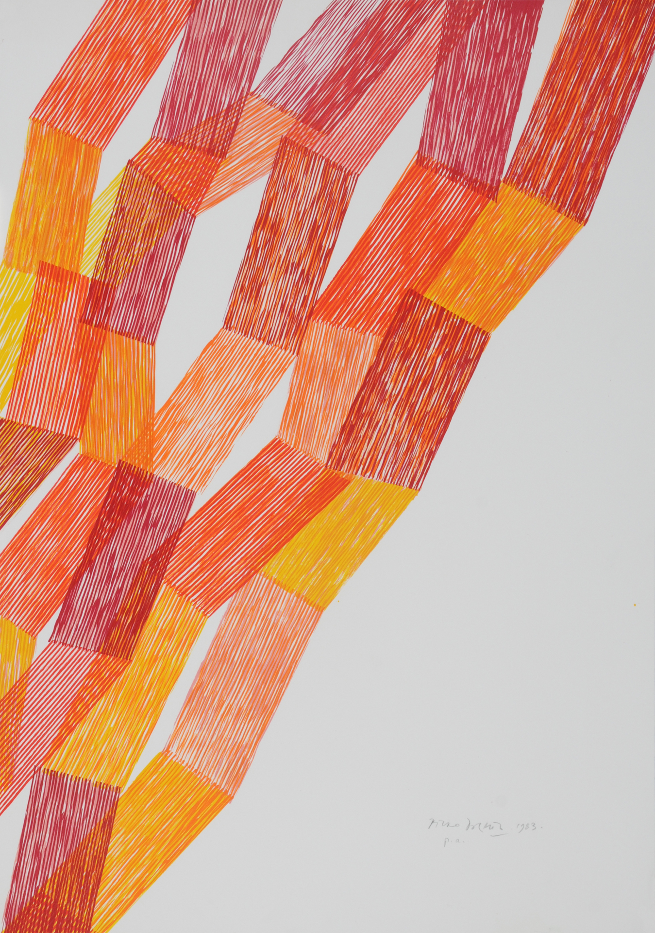 Piero Dorazio, 3 Blätter: Senza titolo, 1963/84; Senza titolo, 1968; Rottweil