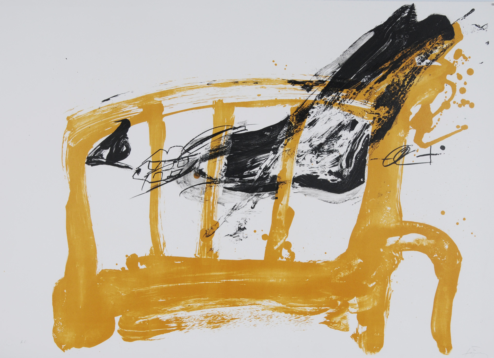 Antoni Tàpies, Chaise et pied, aus "Variations"