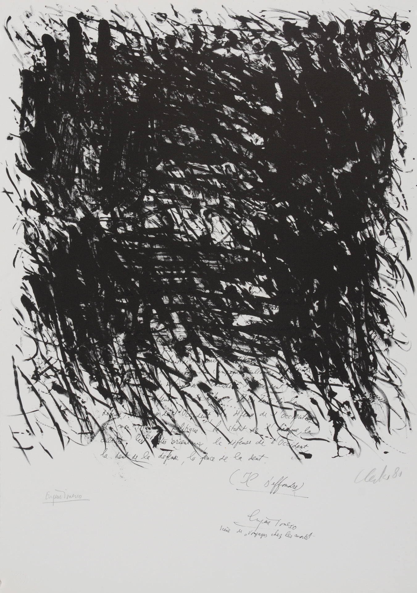 Günther Uecker, 2 Blätter: Zum Schweigen der Schrift