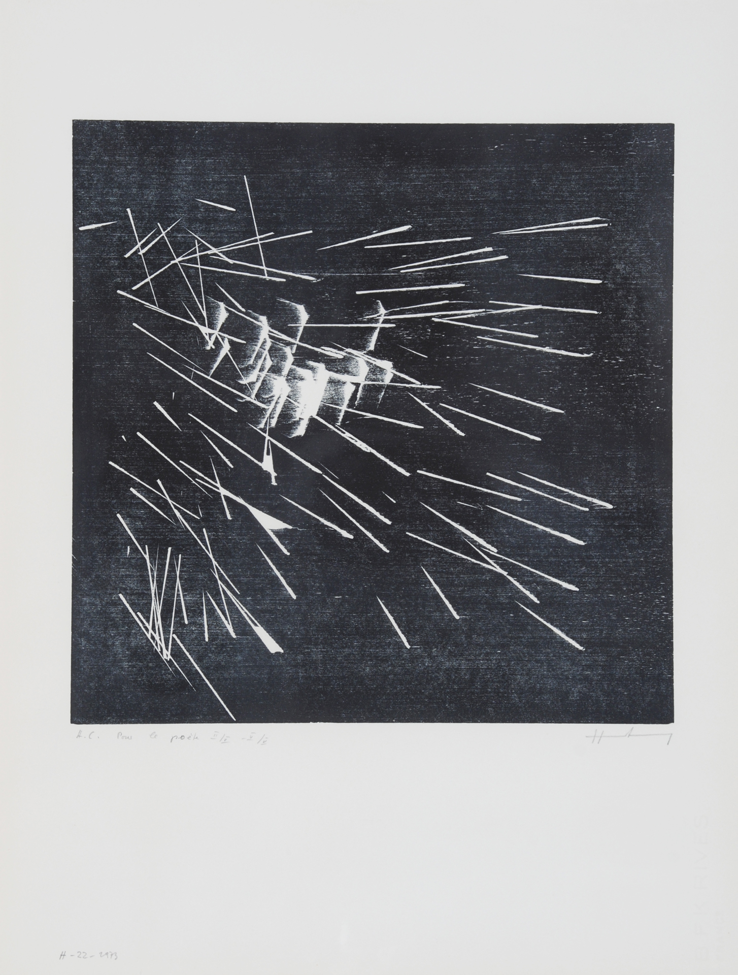 Hans Hartung, 2 sheets: Untitled