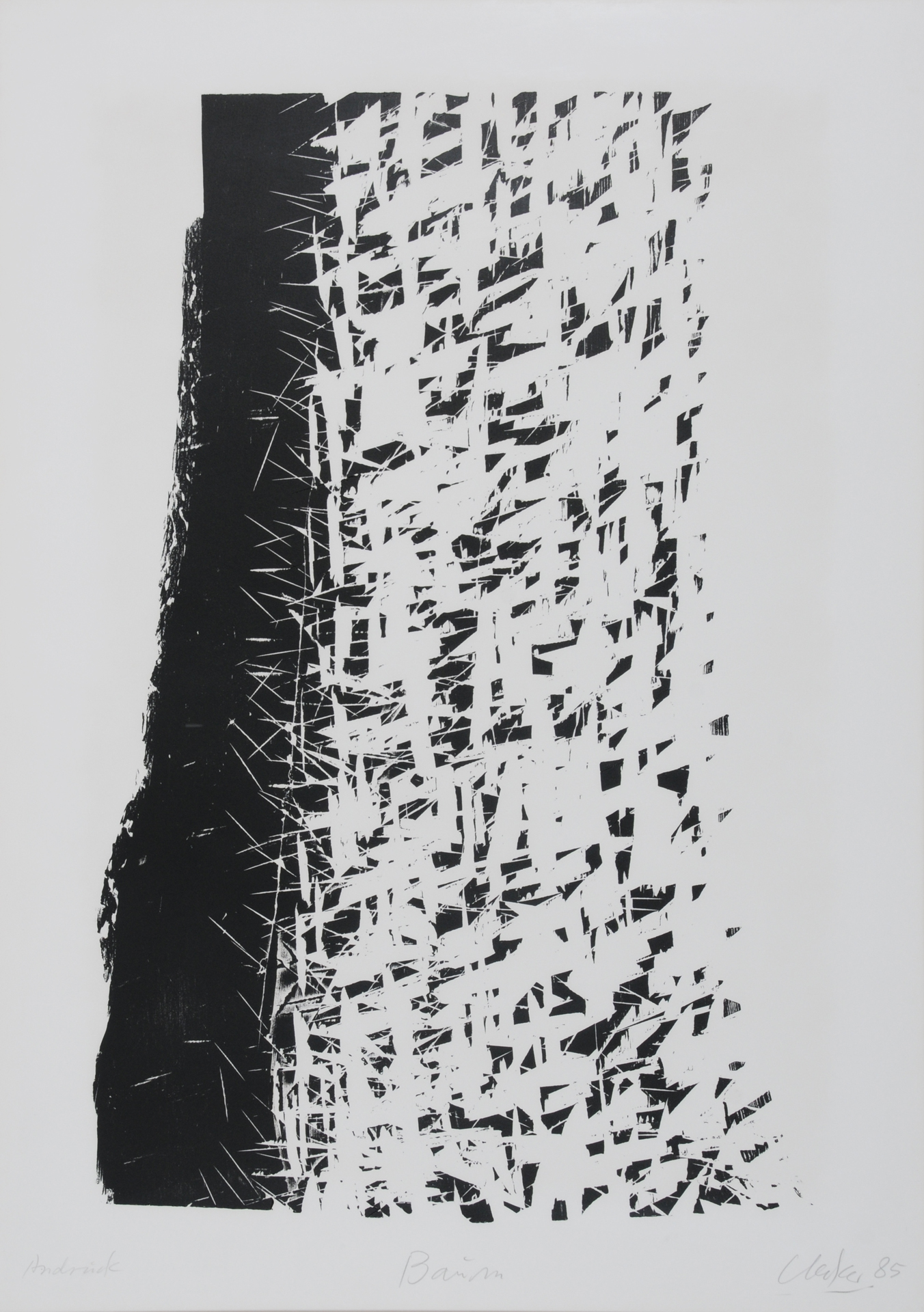 Günther Uecker, 2 sheets: Untitled, 1979; Baum