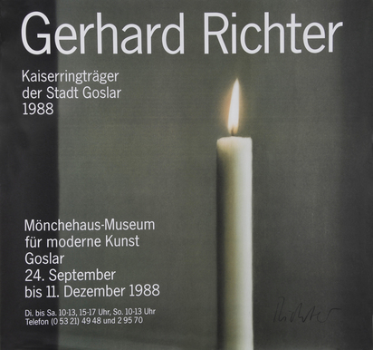 11 Plakate: G. Richter; J. Bill;  N. Vital; R. Trockel; S. Leverkühne; S. Brignoni; S. Berger-Teichmann; R. Signer (2); A. Rainer (2)