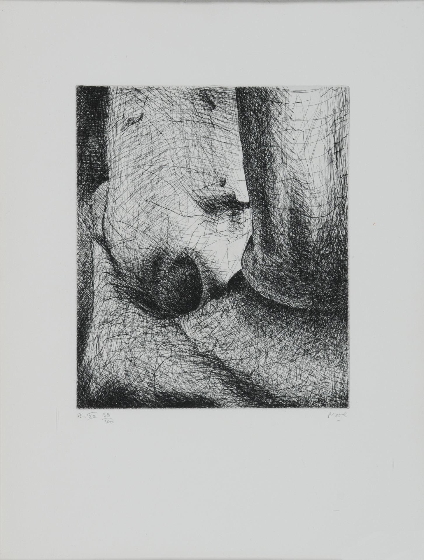 Henry Moore, Elephant Skull, Plate XX