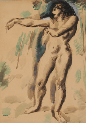 Stehender weiblicher Akt