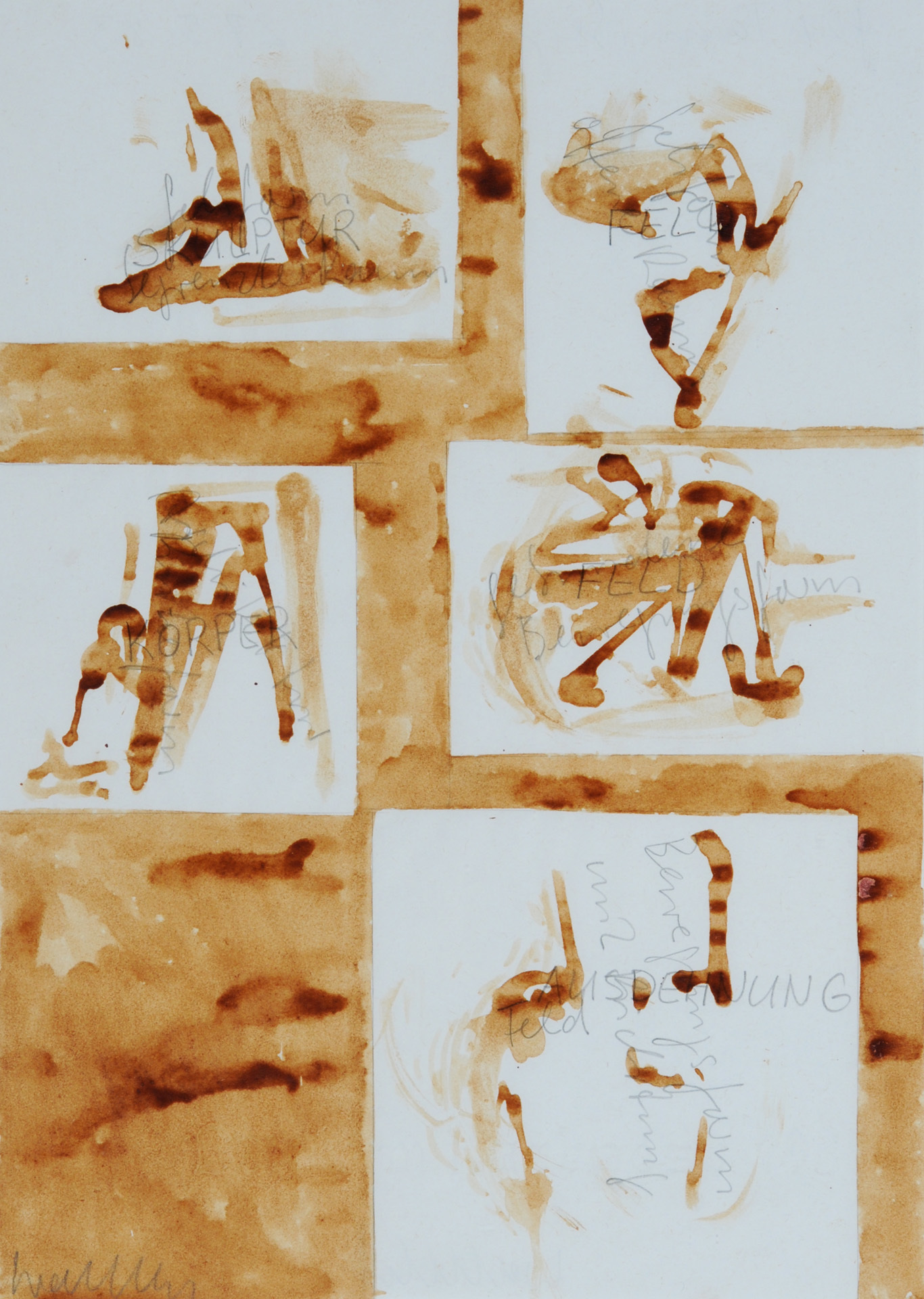 Franz Erhard Walther, 2 drawings: Erster Werksatz