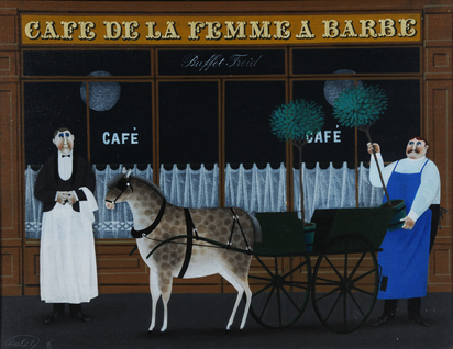 Cafe de la femme à barbe