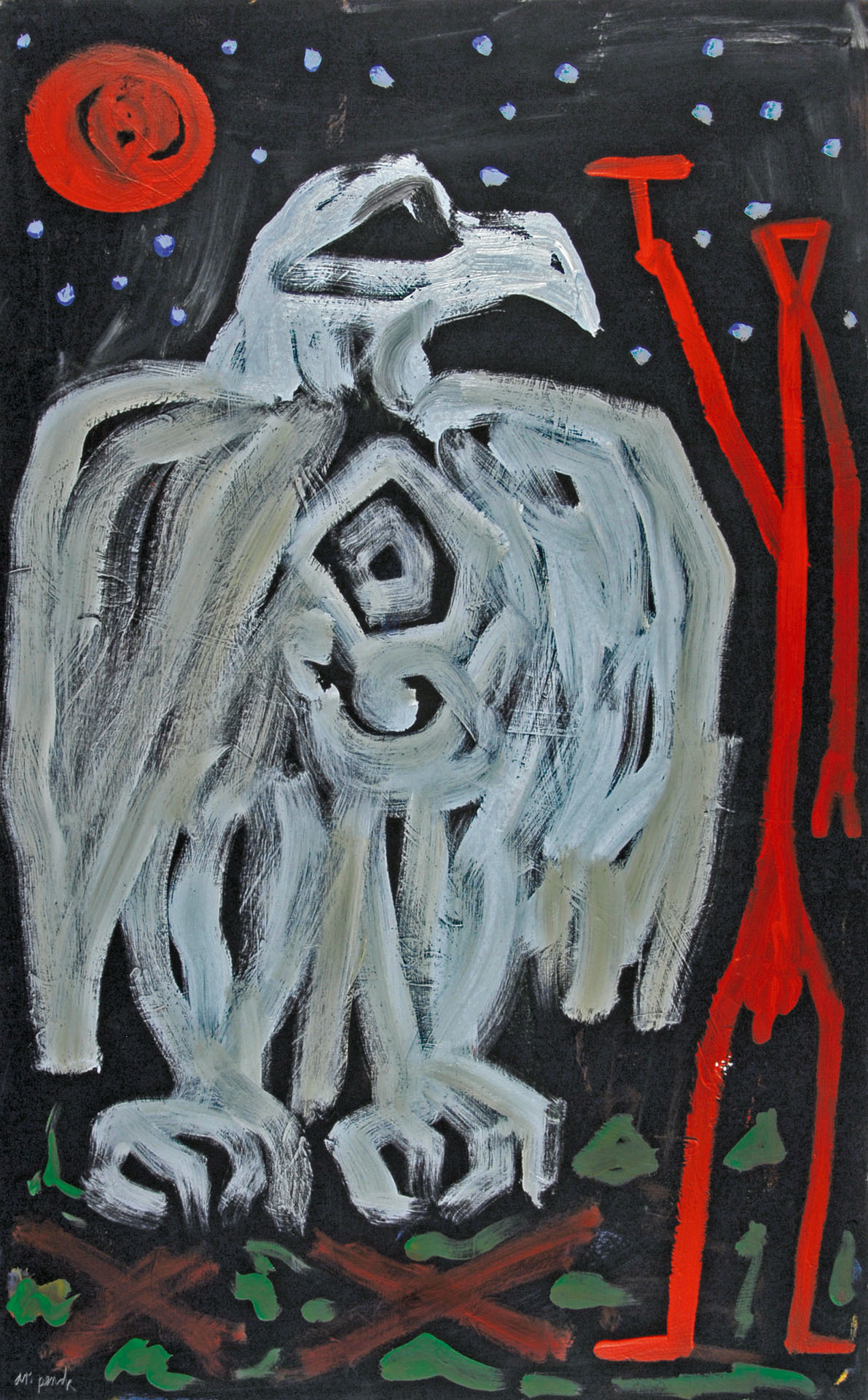 A.R. Penck, Adler und roter Mann