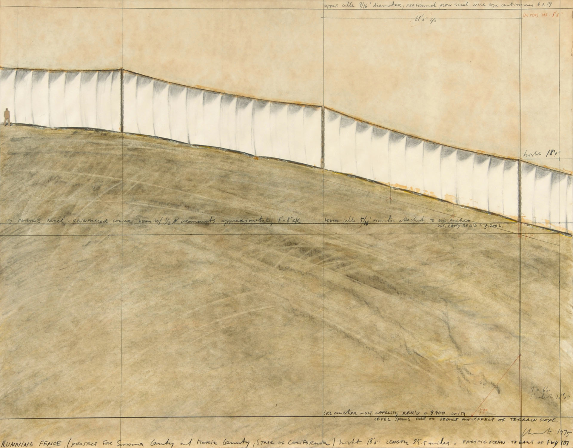 Christo, Running Fence (Project for Sonoma and Marin Counties, State of California)