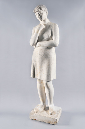 Standing young woman