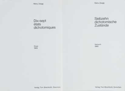 Folder. Siebzehn dichotomische Zustände