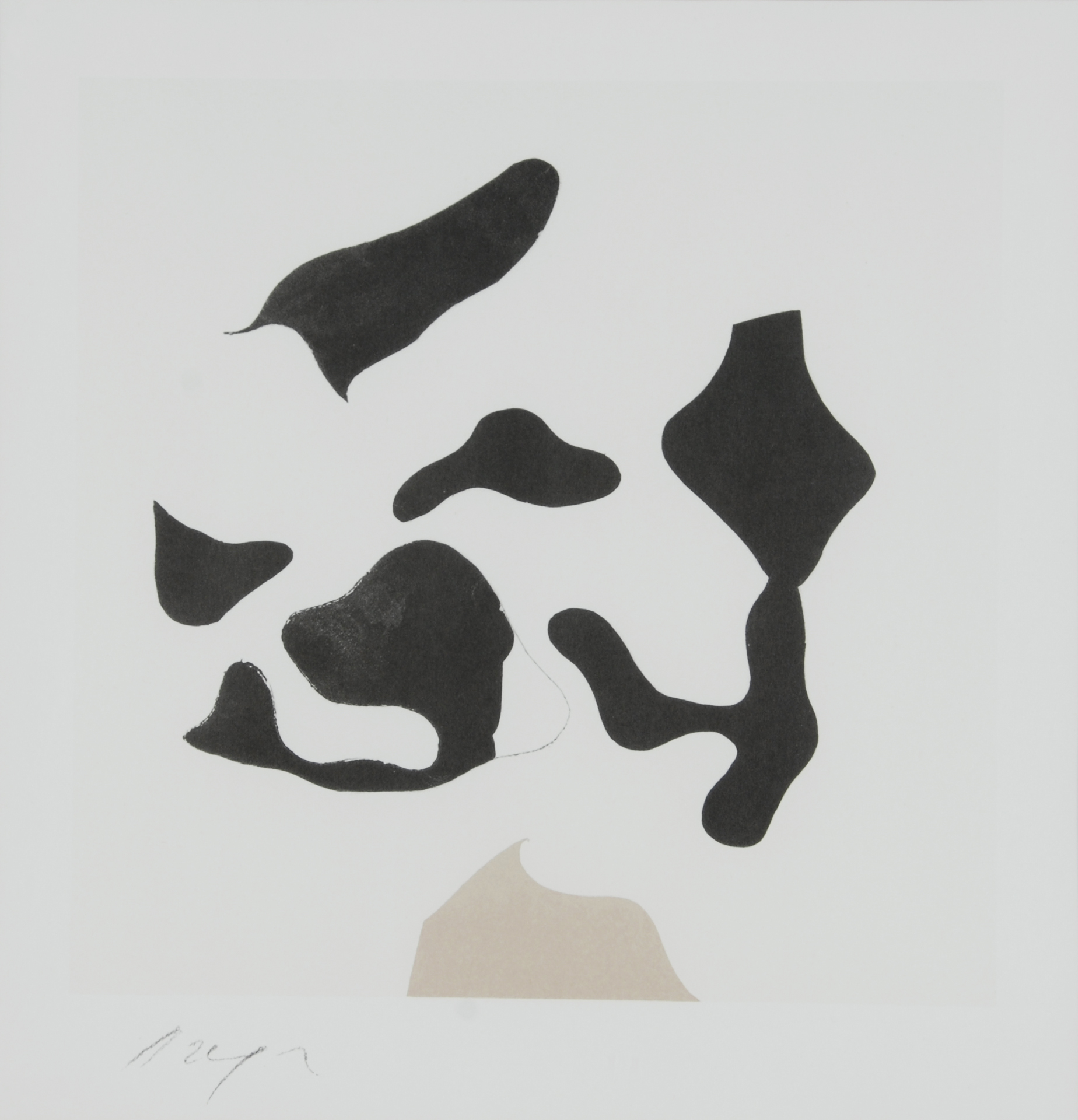 Hans Arp, Composition brun et noir