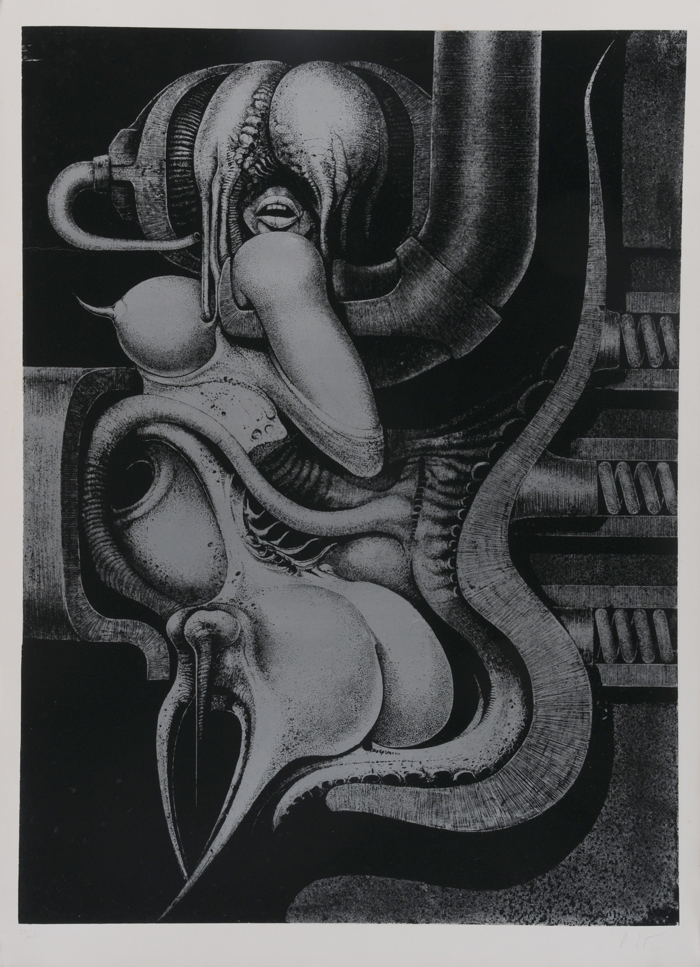 HR Giger, 2  sheets from "Biomechanoiden"