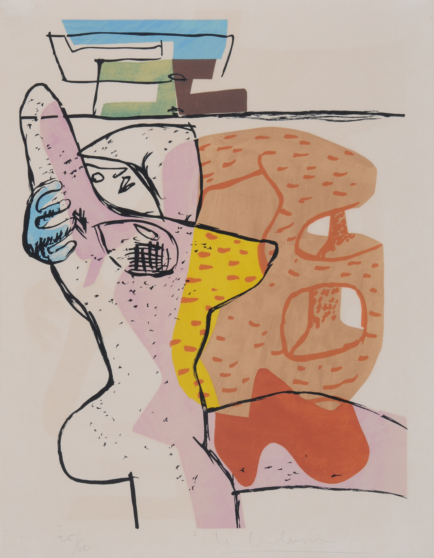 Le Corbusier, 2 sheets from "Poème de l'angle droit"