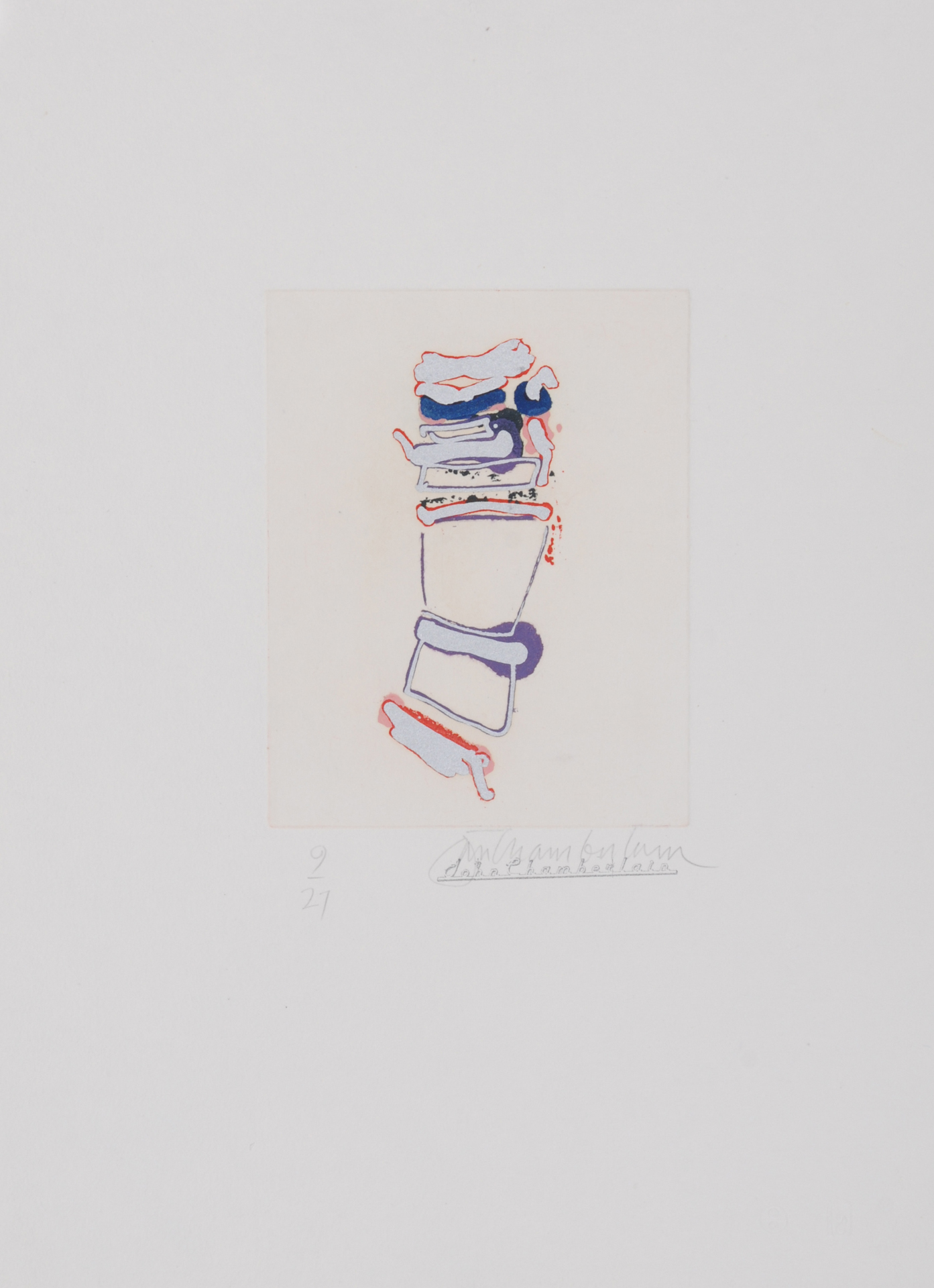 John Angus Chamberlain, 2 sheets: Untitled