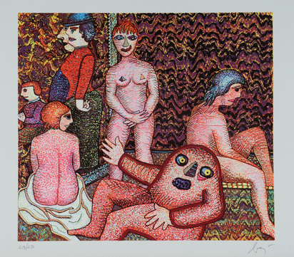 2 sheets: Les modèles, aus "Baj chez Baj", 1972; Aristocrate à la Gidouille, aus "Baj chez Baj"