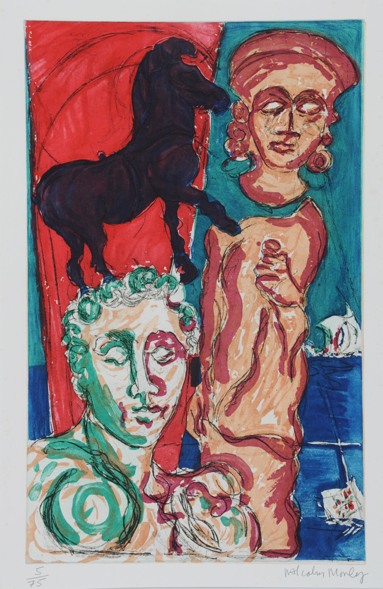 Malcolm Morley, 3 Blätter aus "Fallacies of Enoch"